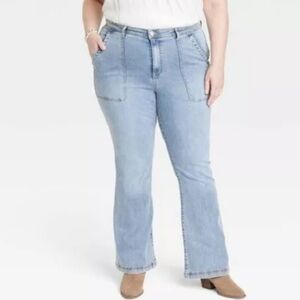 NWT Knox Rose Women's High Rise Anywhere Flare Pant Jeans 20